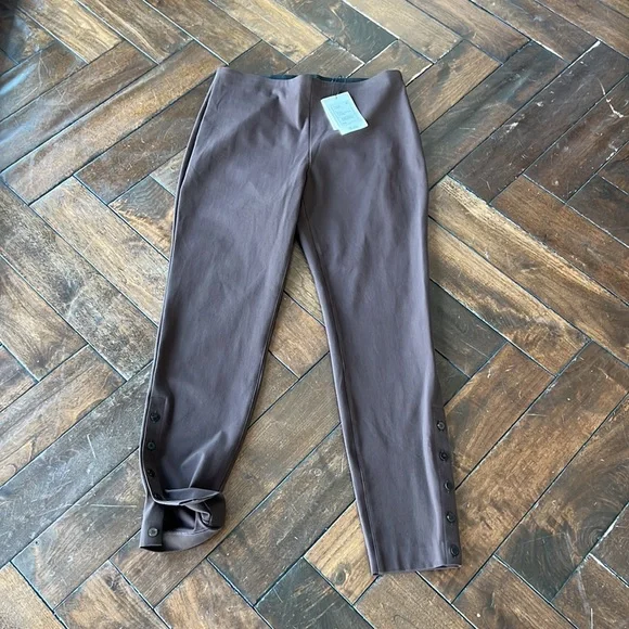 Theory Eco New Bistretch mocha button legging